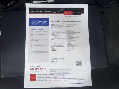 2023 Acura TLX Type S w/Performance Tire