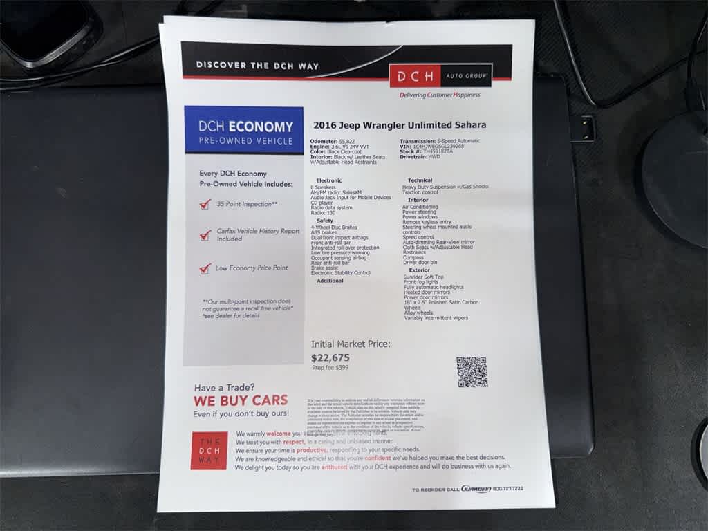 2016 Jeep Wrangler Unlimited Sahara
