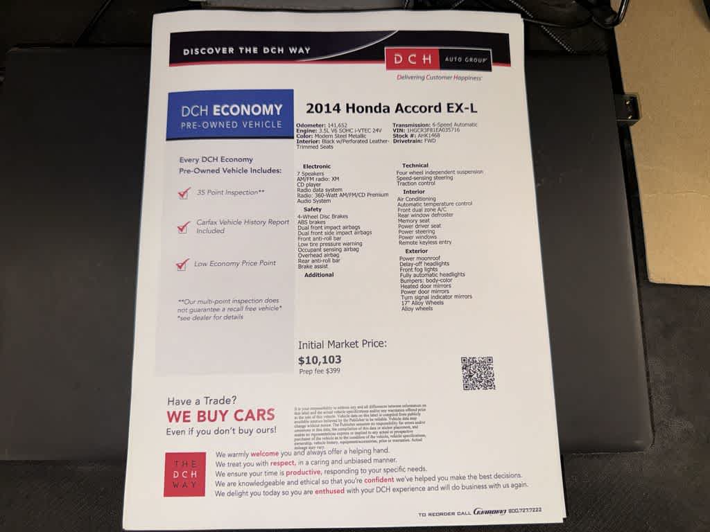 2014 Honda Accord Base