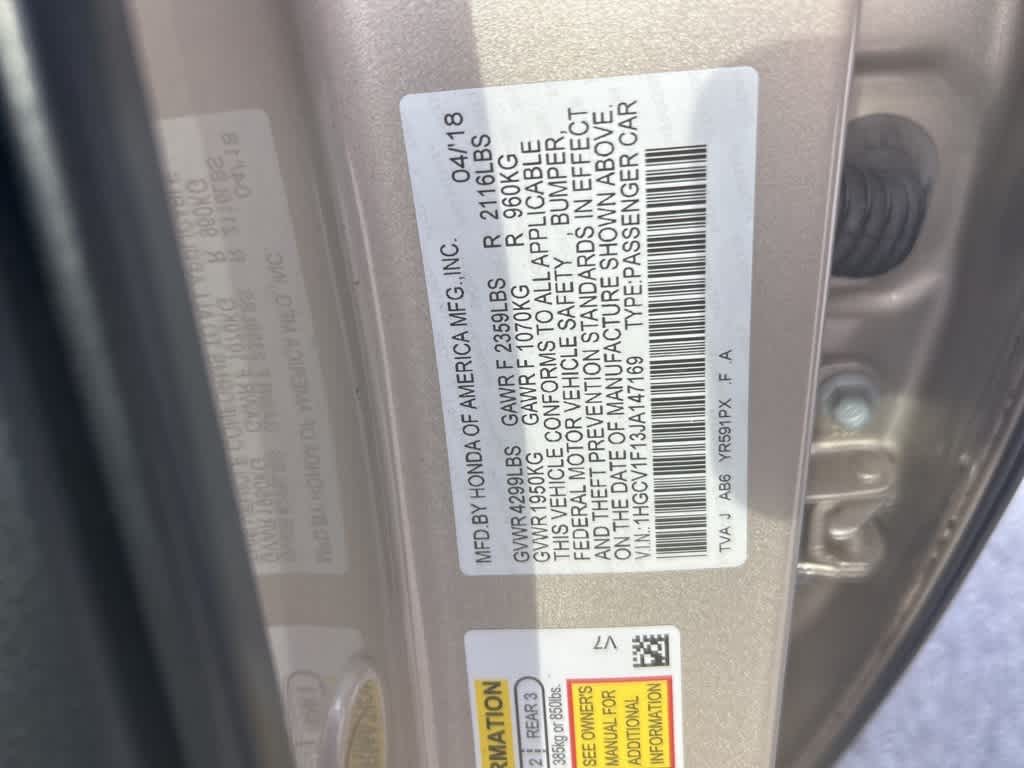 2018 Honda Accord LX 1.5T