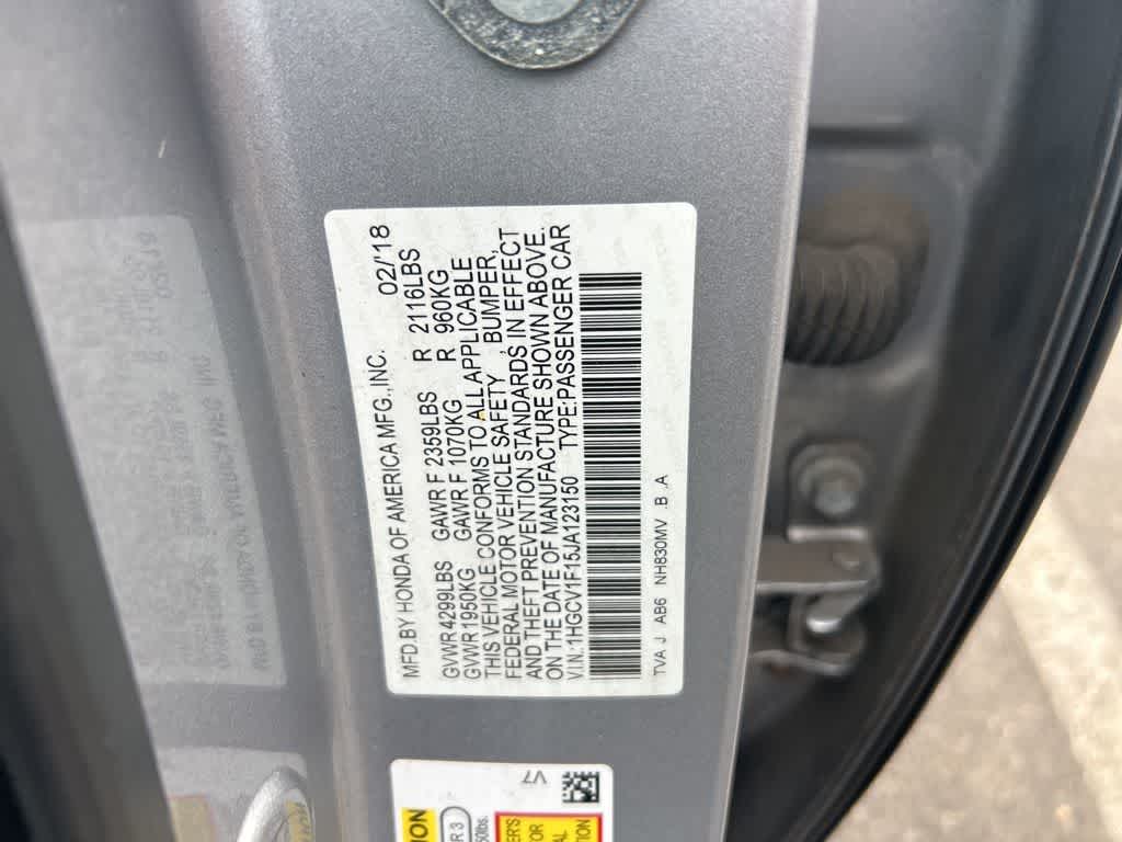 2018 Honda Accord LX 1.5T