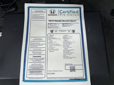 2022 Honda Accord Sport