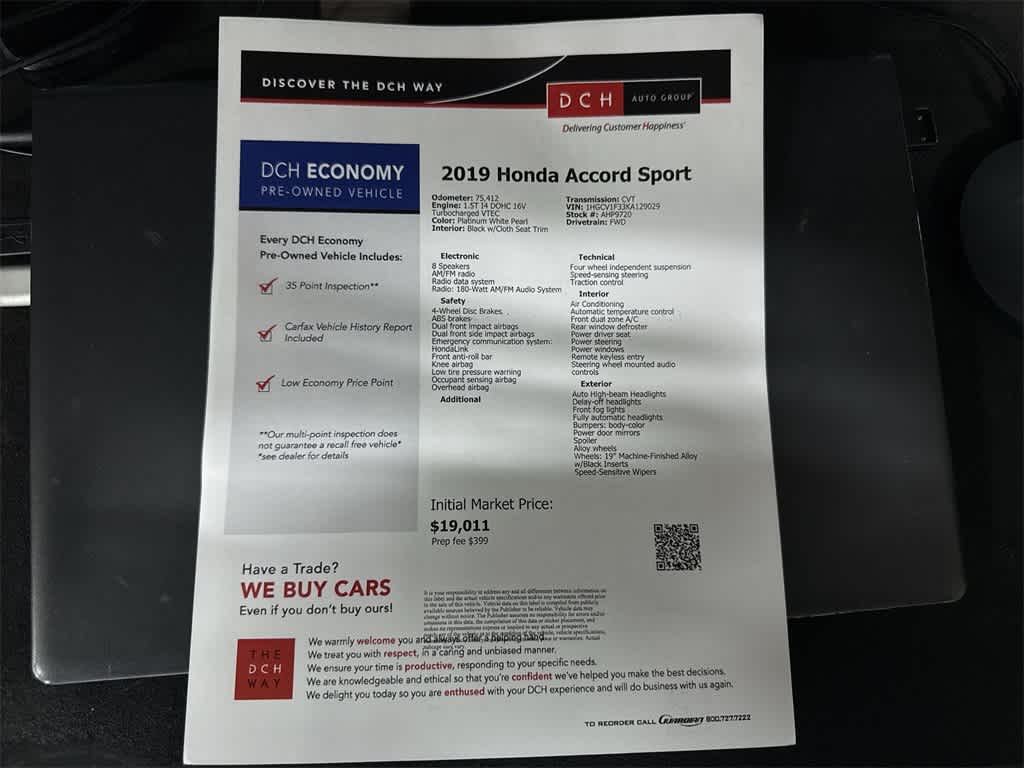 2019 Honda Accord Sport 1.5T