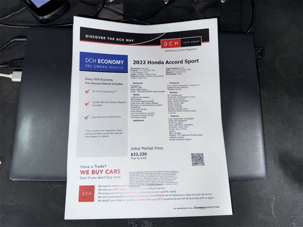 2022 Honda Accord Sport