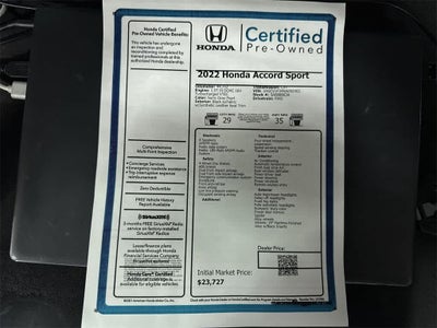 2022 Honda Accord Sport