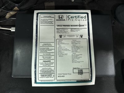 2022 Honda Accord Sport