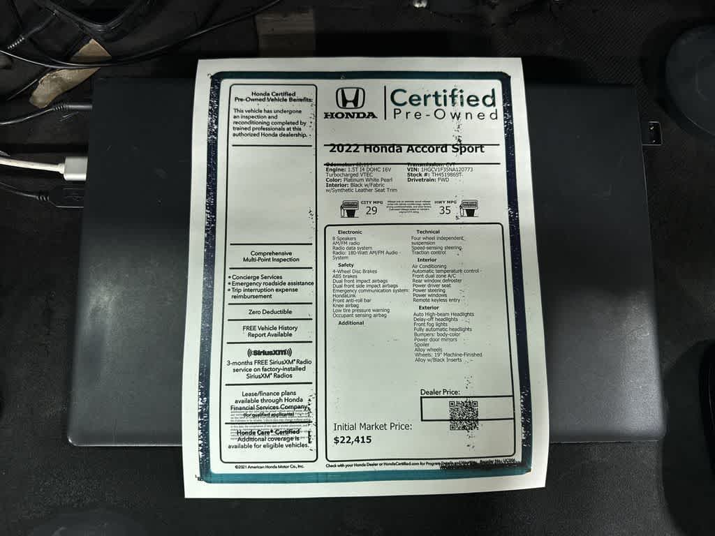 2022 Honda Accord Sport