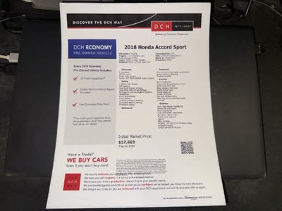 2018 Honda Accord Sedan Sport 1.5T