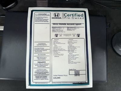 2022 Honda Accord Sport