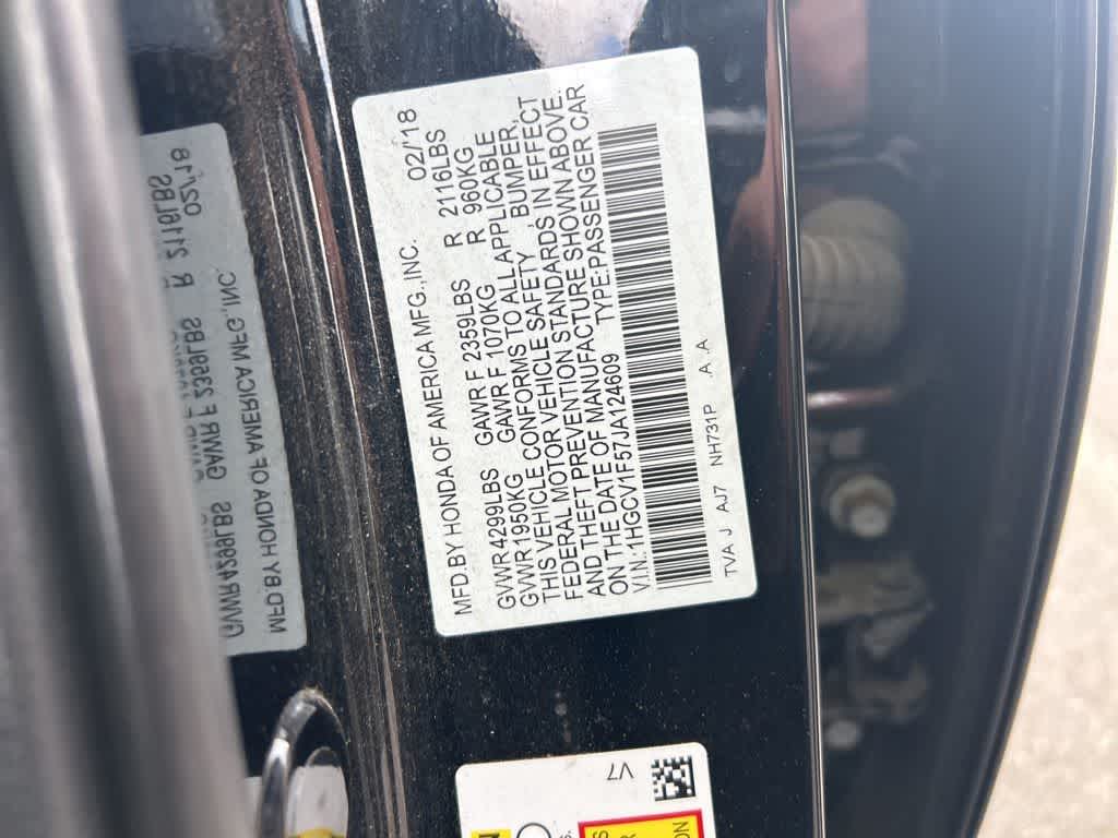 2018 Honda Accord Sedan EX-L 1.5T