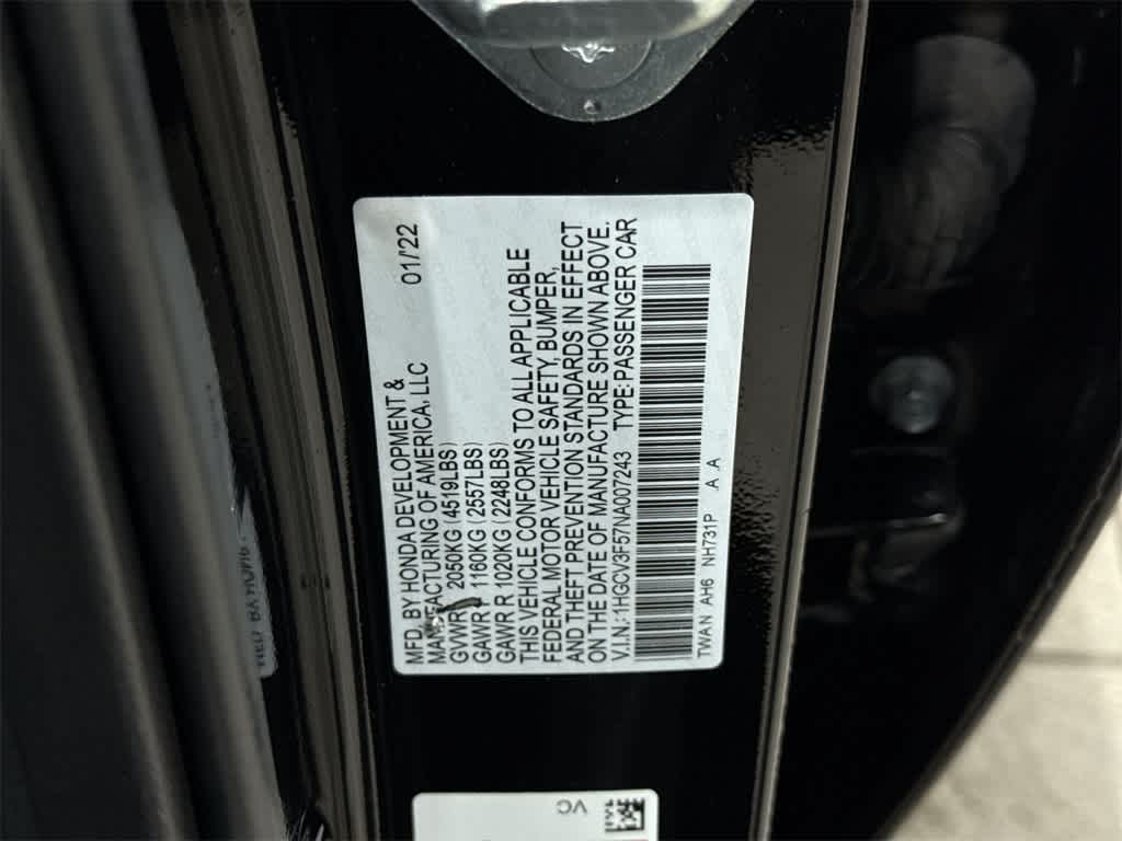 2022 Honda Accord Hybrid EX-L