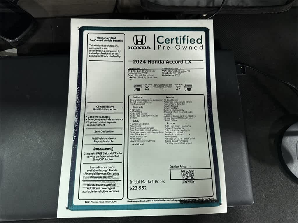 2024 Honda Accord LX