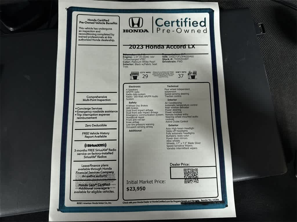 2023 Honda Accord LX