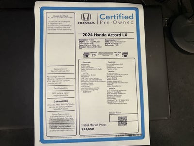 2024 Honda Accord LX