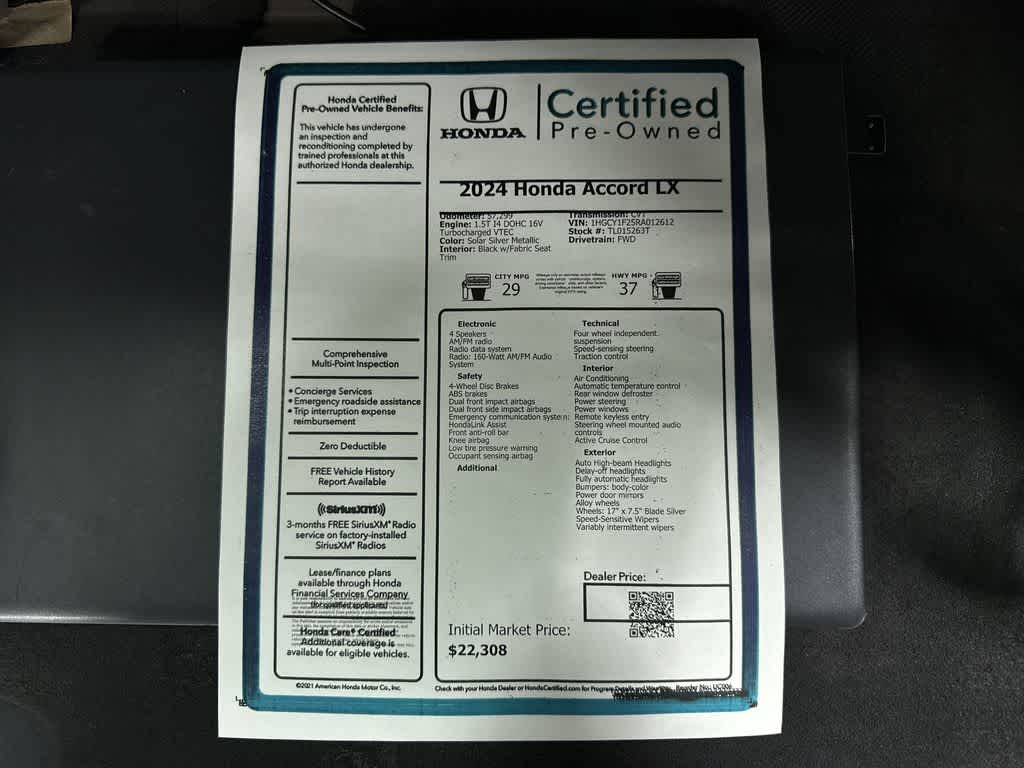 2024 Honda Accord LX