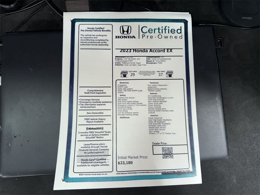 2023 Honda Accord Base