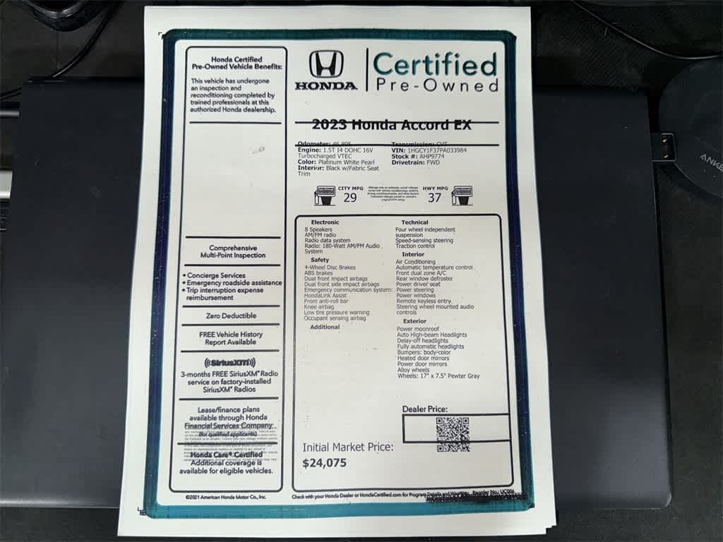 2023 Honda Accord EX