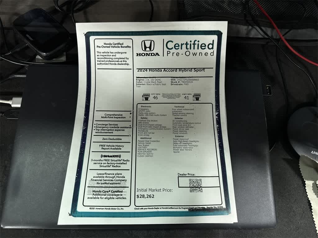 2024 Honda Accord Hybrid Sport