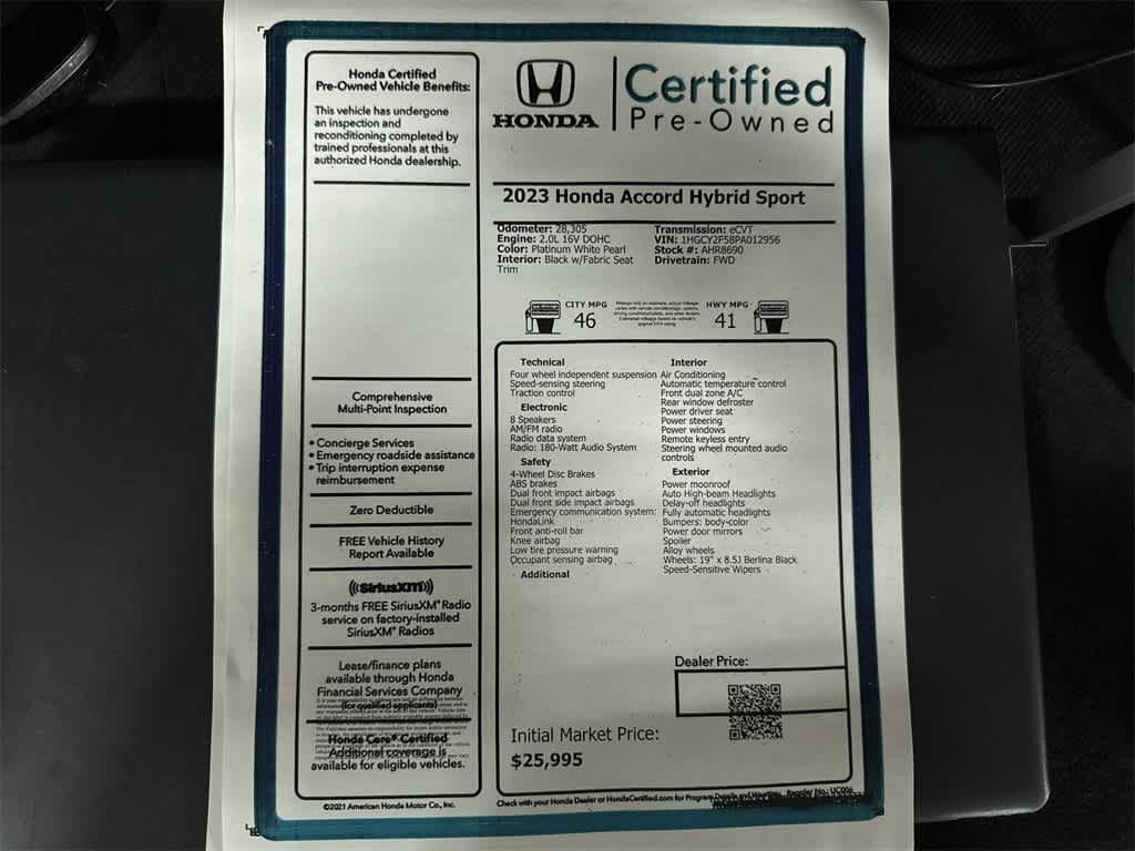 2023 Honda Accord Sport