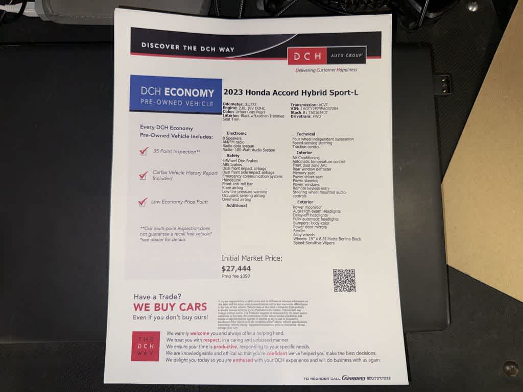 2023 Honda Accord Hybrid Sport-L