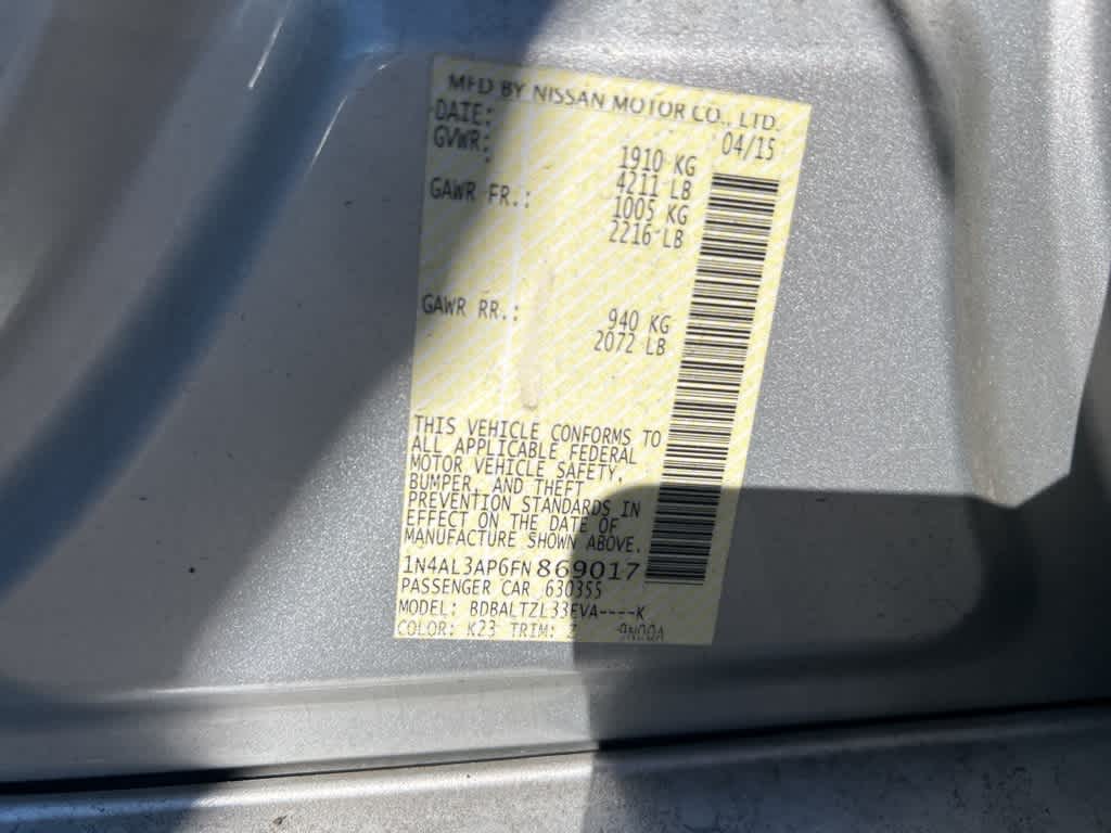 2015 Nissan Altima 2.5 SL