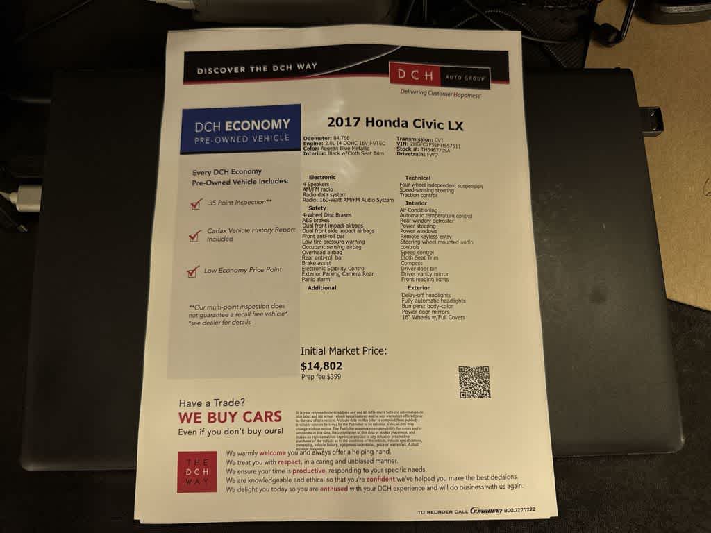 2017 Honda Civic Sedan LX