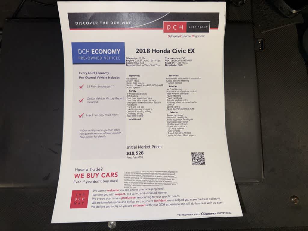 2018 Honda Civic Sedan EX