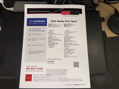 2021 Honda Civic Sedan Sport