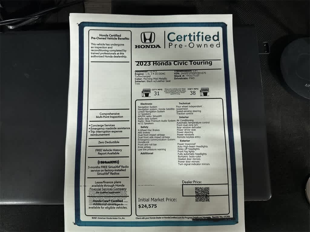 2023 Honda Civic Touring