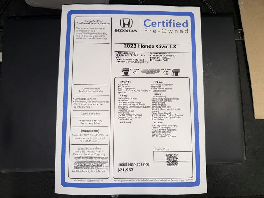2023 Honda Civic LX