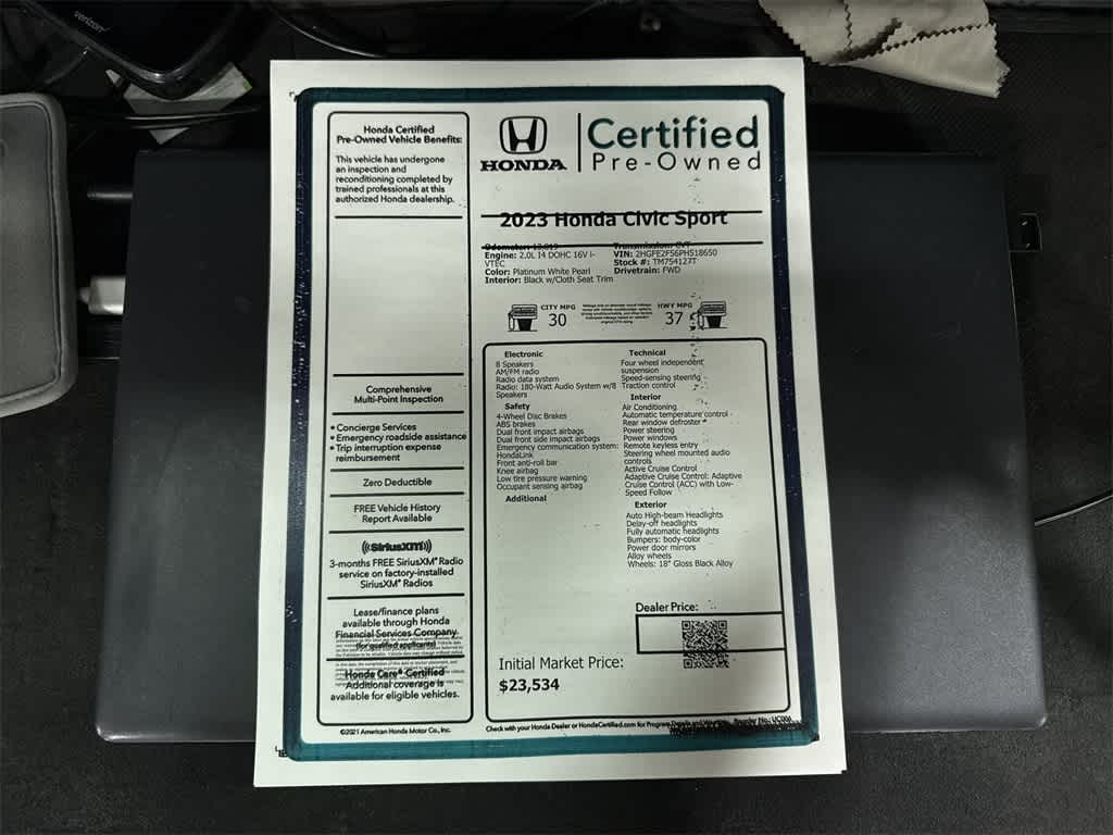 2023 Honda Civic Sport