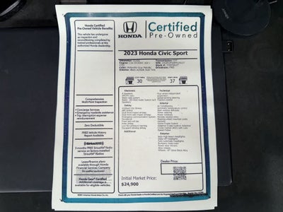 2023 Honda Civic Sport