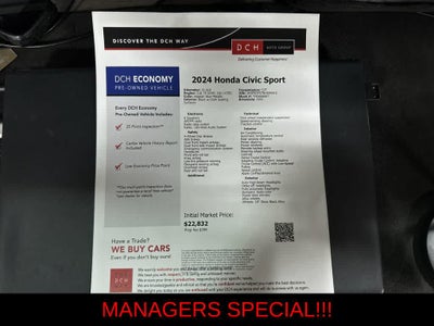 2024 Honda Civic Sport