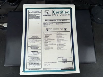 2025 Honda Civic Sport