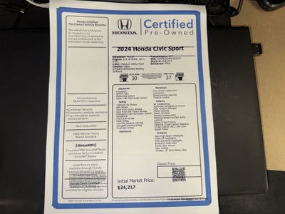 2024 Honda Civic Sport