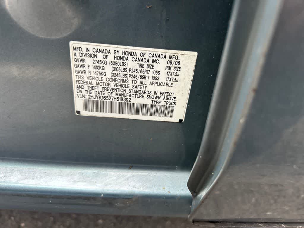 2007 Honda Ridgeline Base