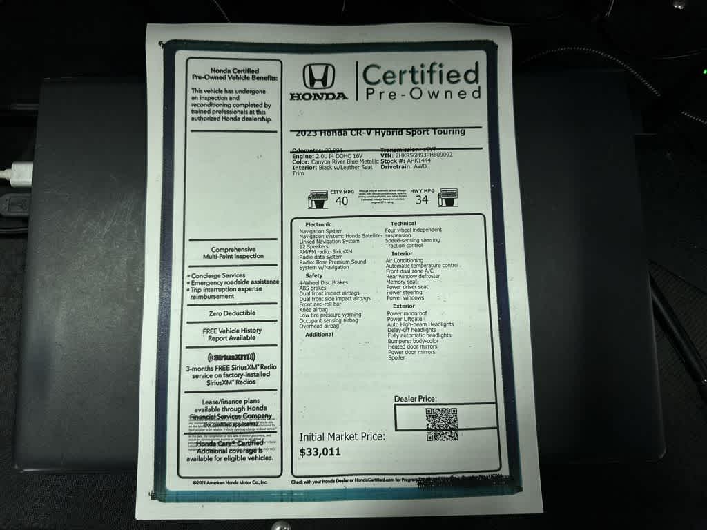2023 Honda CR-V Hybrid Sport Touring