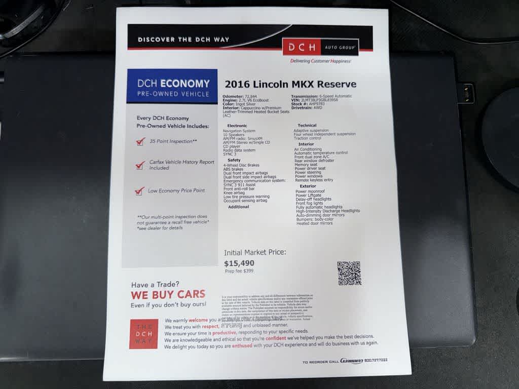 2016 Lincoln MKX Reserve