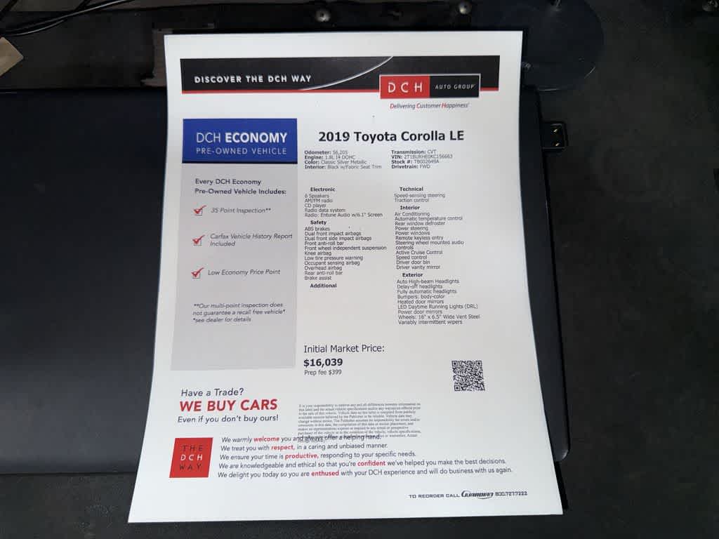 2019 Toyota Corolla L