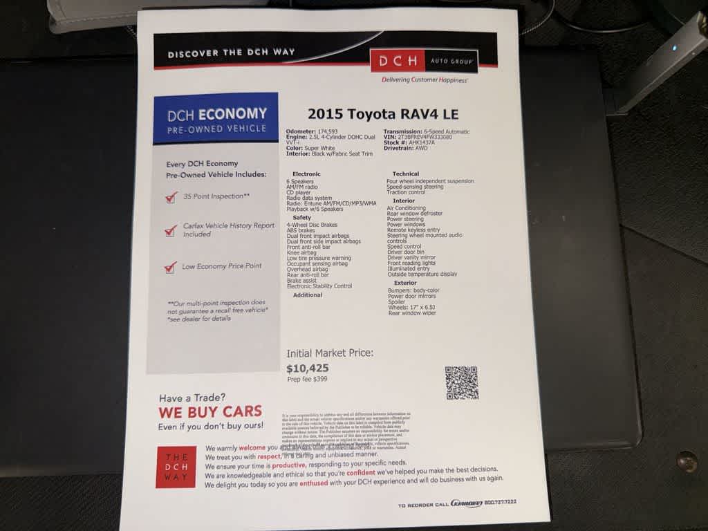 2015 Toyota RAV4 LE