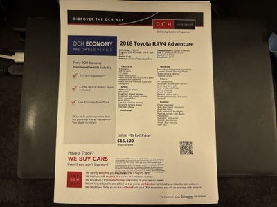 2018 Toyota RAV4 Adventure