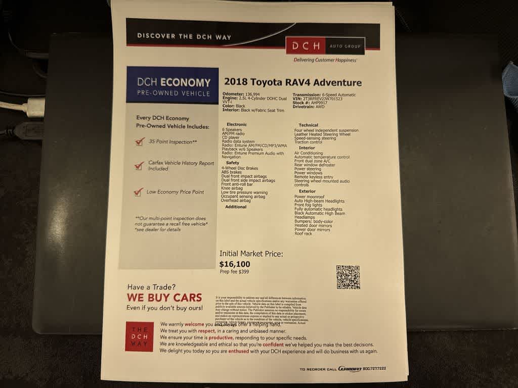 2018 Toyota RAV4 Adventure