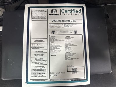 2021 Honda HR-V LX