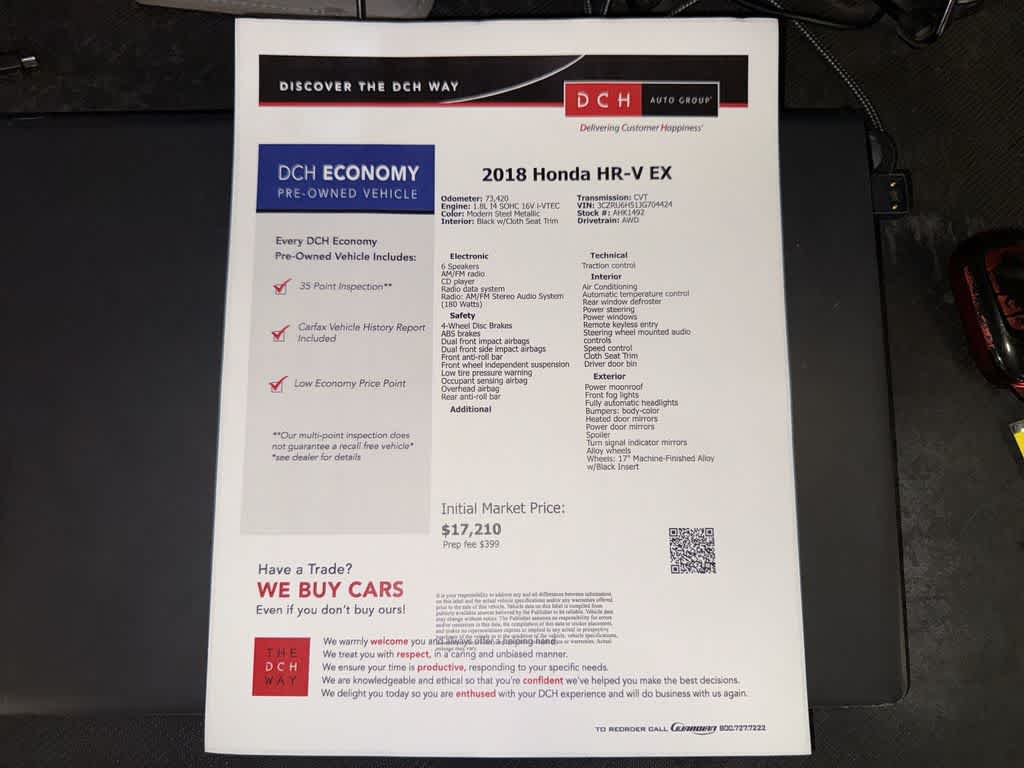 2018 Honda HR-V EX