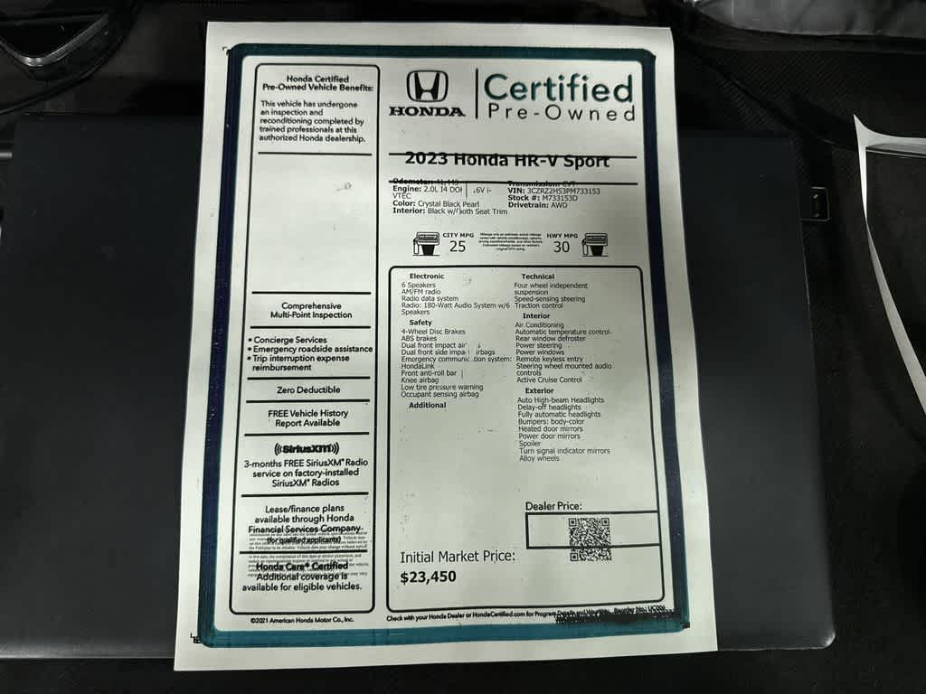 2023 Honda HR-V Sport