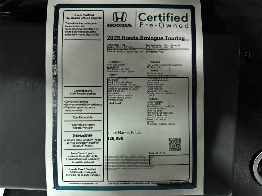 2025 Honda Prologue Touring
