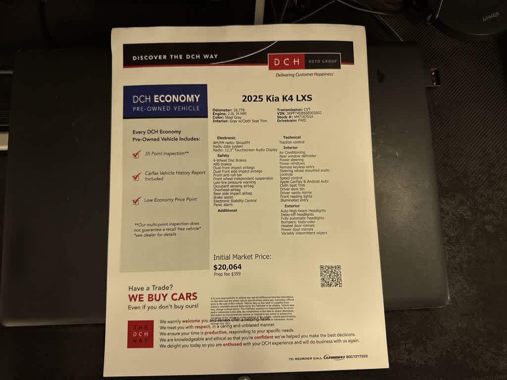 2025 Kia K4 LXS