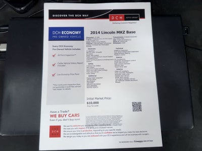 2014 Lincoln MKZ 4dr Sdn AWD
