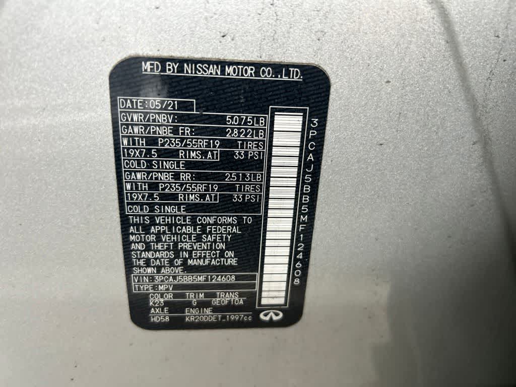 2021 INFINITI QX50 LUXE