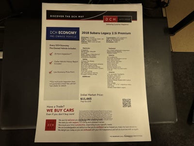 2018 Subaru Legacy Premium